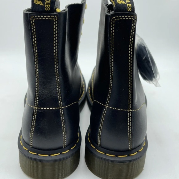 Dr. Martens 1460 Pascal Black/Dark Grey 8-Eye Smooth Leather Boots Mens Multi - Picture 5 of 6